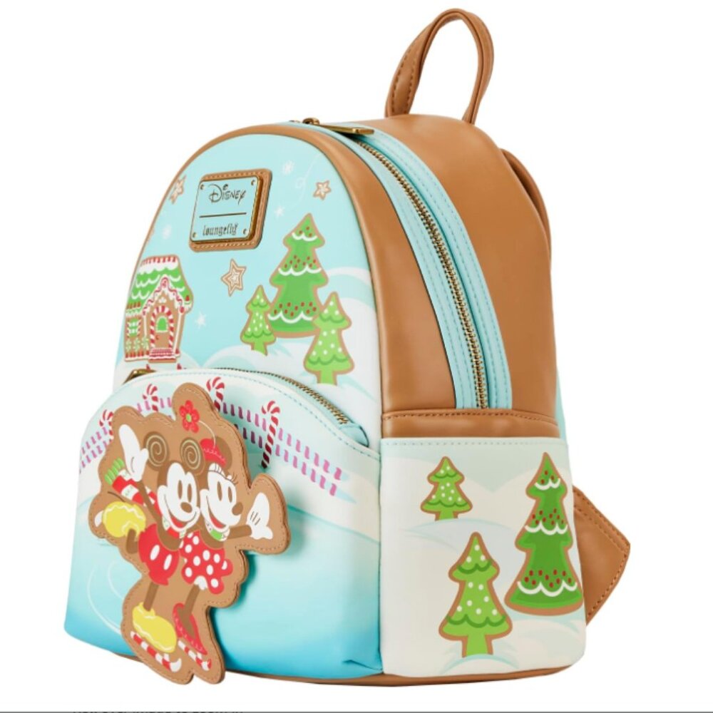 NEW Loungefly Disney Mickey and Minnie Ice Skating Holiday (Scented) - Picture 2 of 7